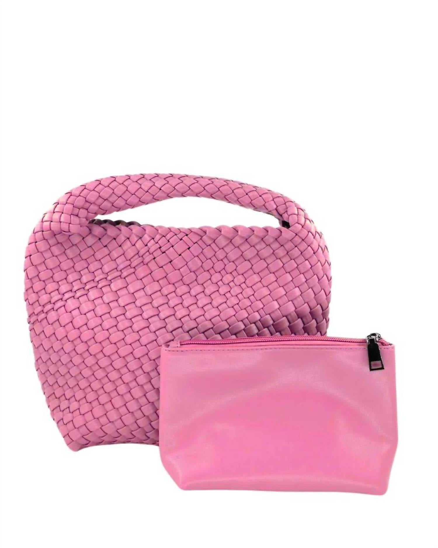 

Женская мини-сумка хобо в розовом цвете с кружевными элементами BC Handbags