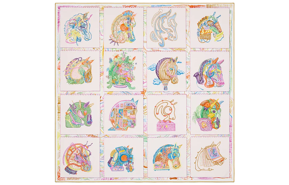 

Шёлковый шарф Unisex Multicolor HERMES