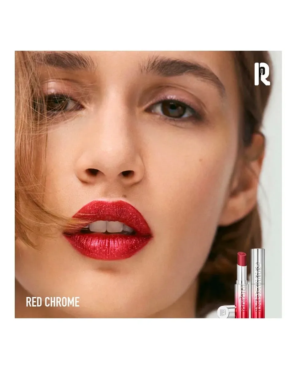 Металлическая увлажняющая помада Famous Lipcolor Rabanne, 006.Red Chrome — фото 4