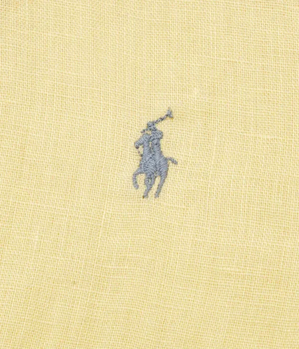 Льняная рубашка regular fit Polo Ralph Lauren, желтый — фото 3