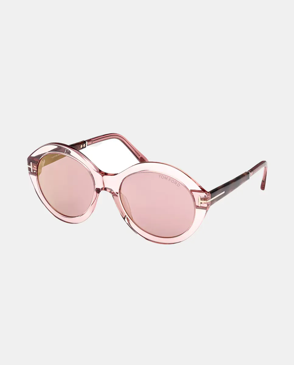 

Округлые солнцезащитные очки из ацетата Tom Ford, розовый