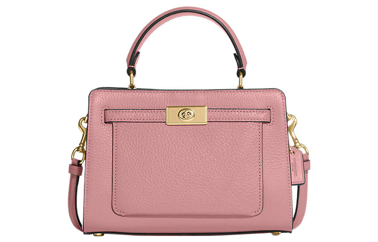 

COACH Кожаная портативная сумка через плечо женская розовая