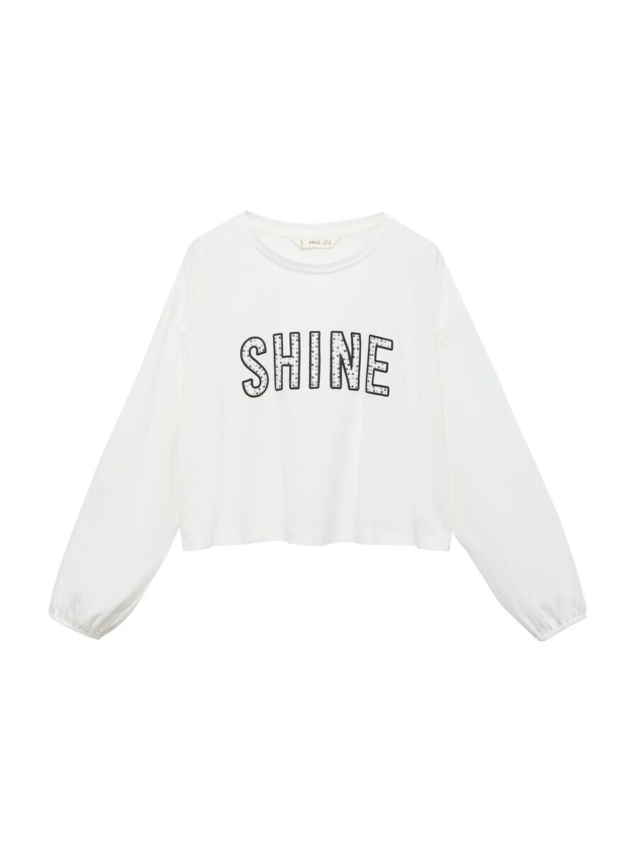 

Лонгслив MANGO KIDS Shirt SHINE, белый