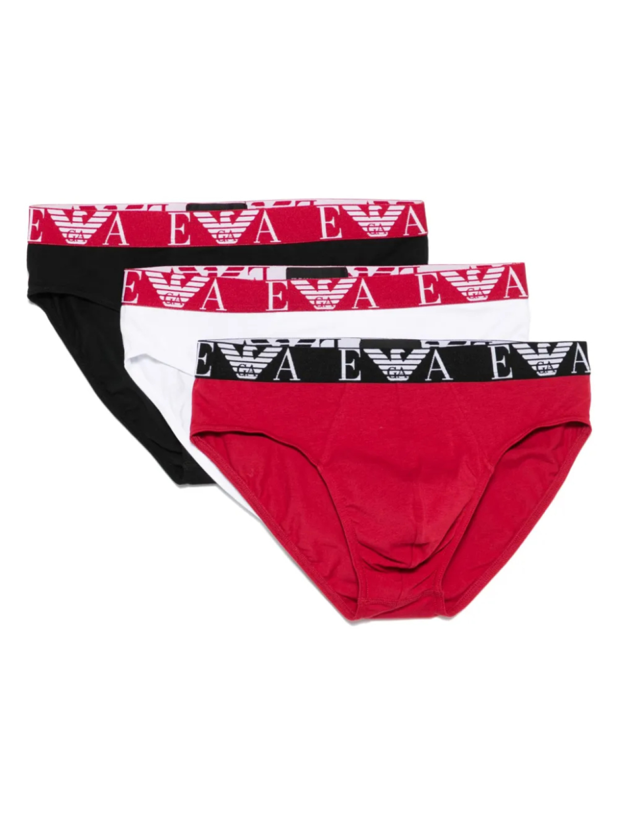

Трусы с логотипом на поясе (упаковка из трех шт.) Emporio Armani, белый
