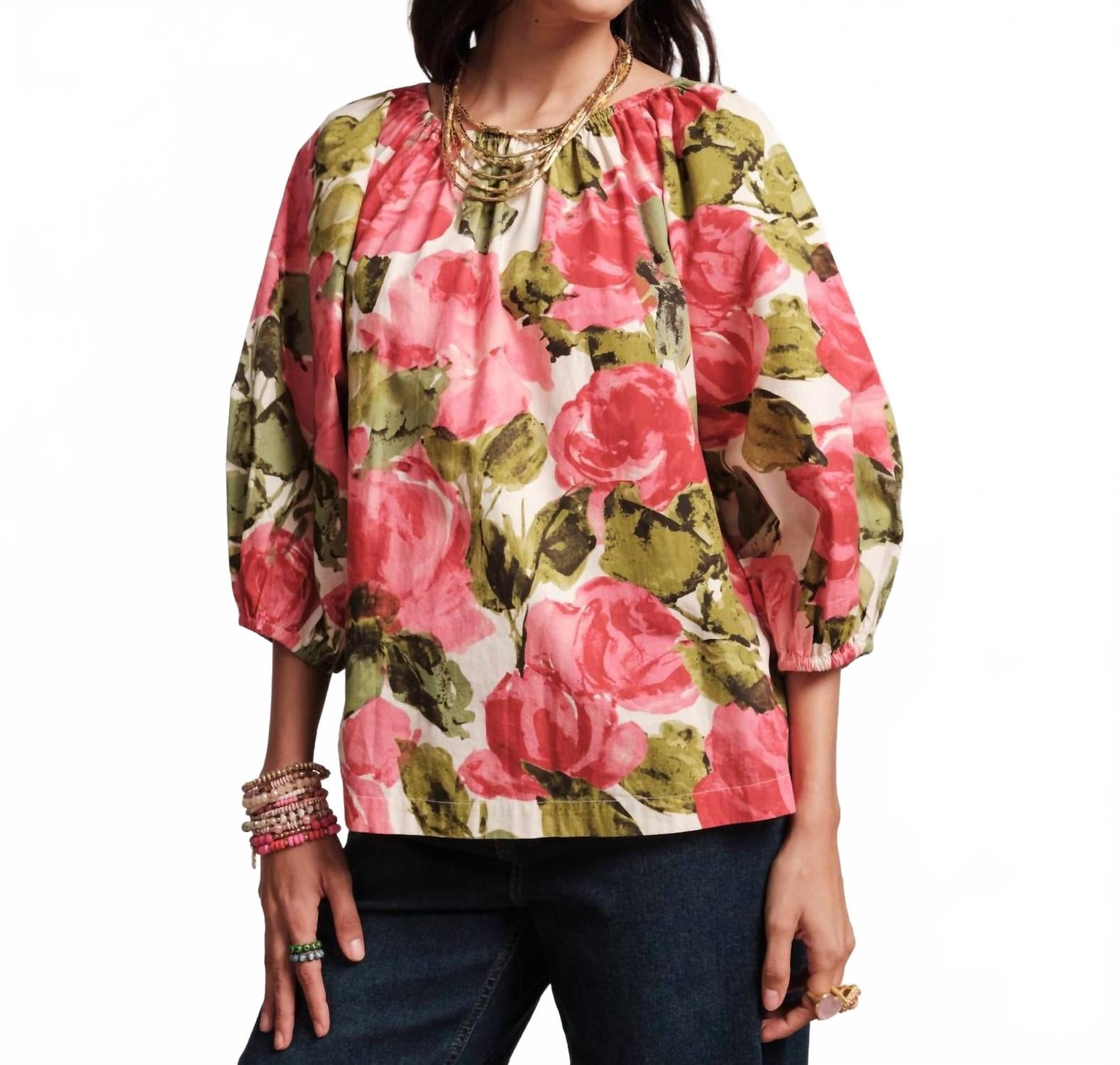 

Блузка Bliss Top в цветочном принте Frances Valentine, Pretty Peonies