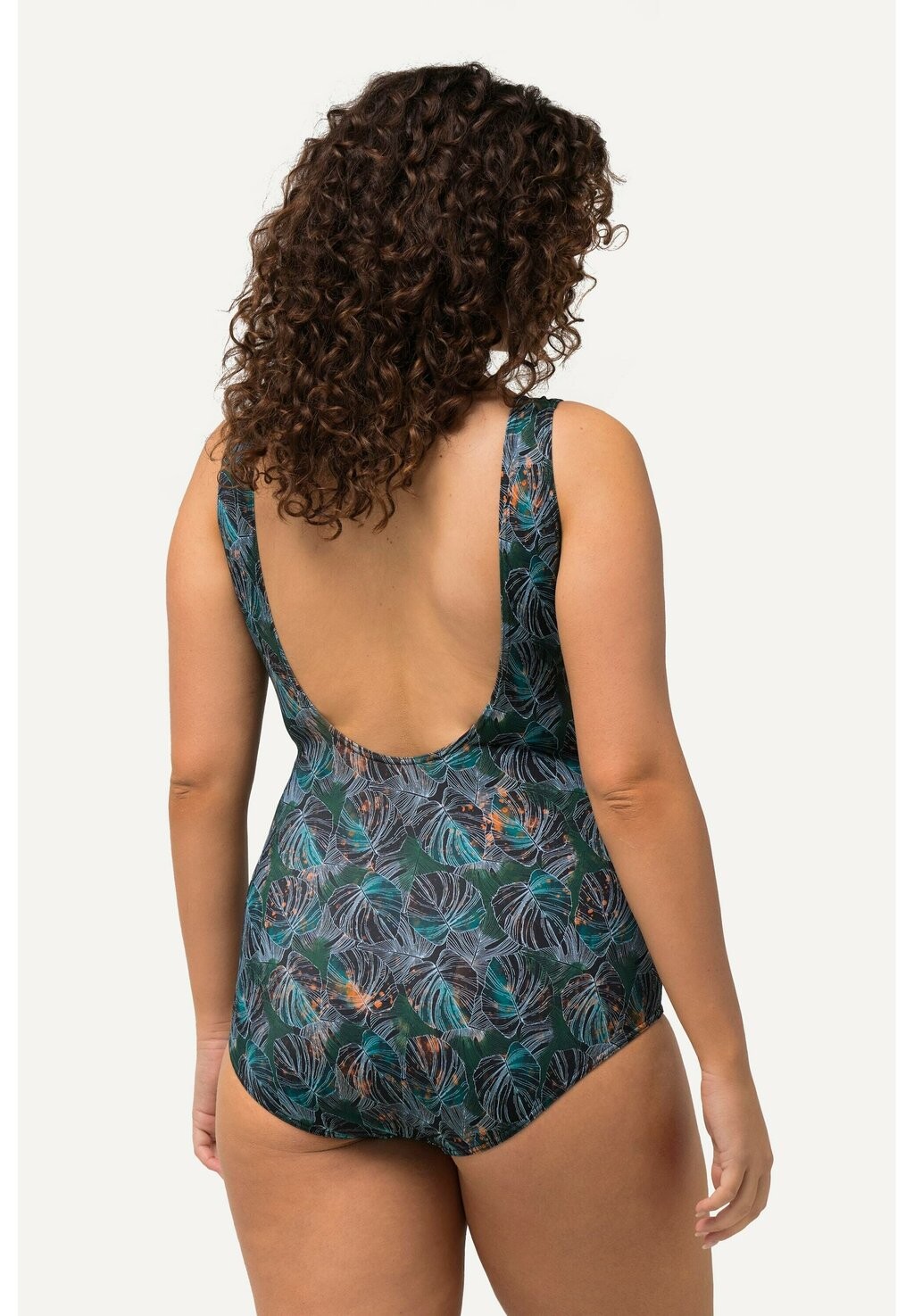 

Купальник MONSTERA PRINT Ulla Popken, черный