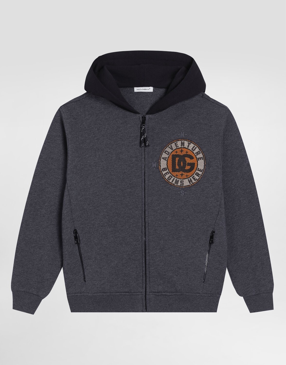 

Толстовка на молнии с принтом «компас DG» Dolce&Gabbana, мультиколор