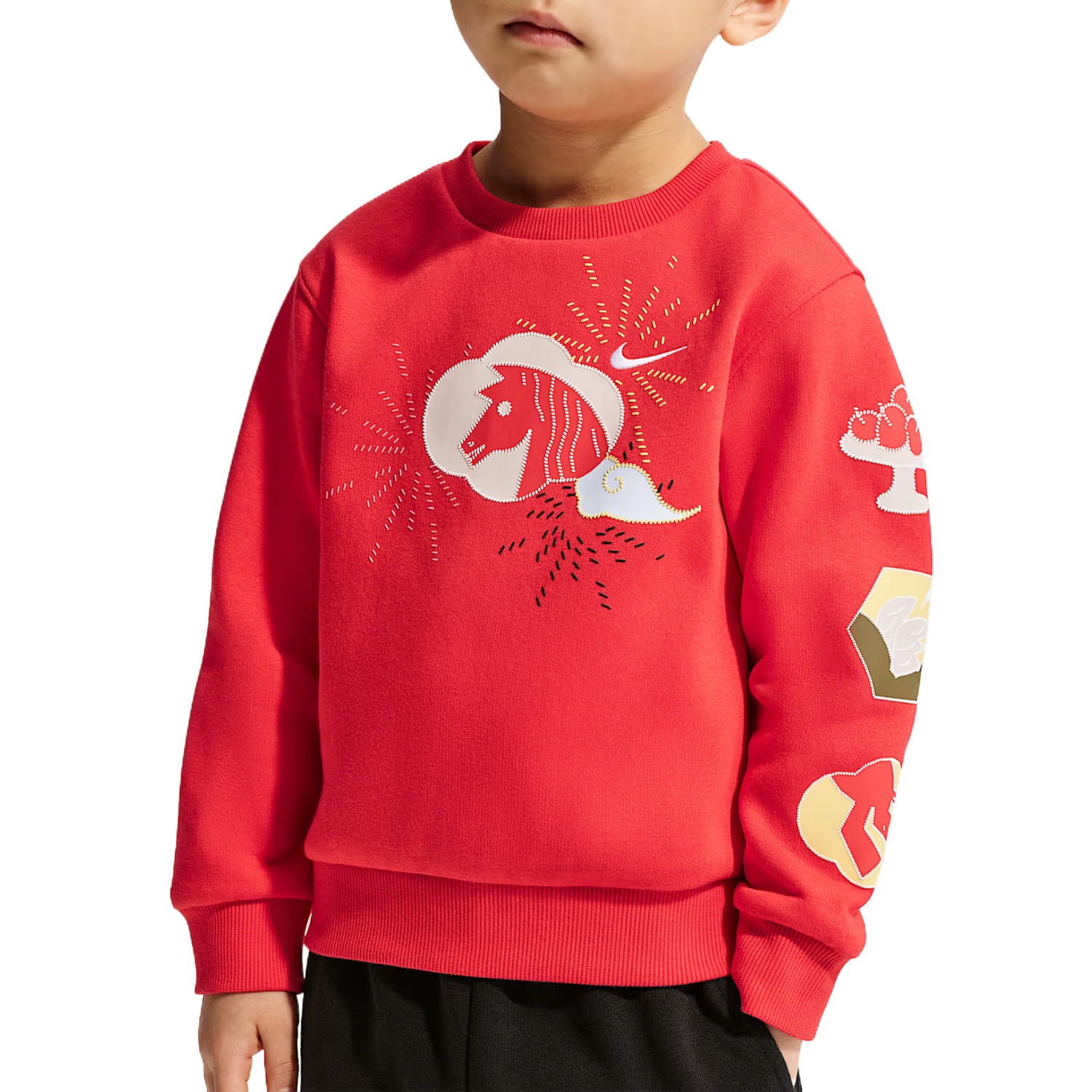 

Детский свитшот с круглым вырезом Moderate Nike, university красный/белый/желтый/белый