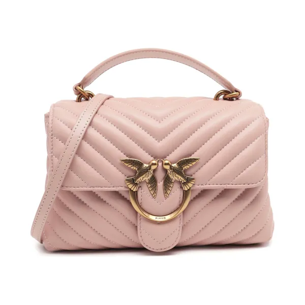 

Кожаная сумка-мессенджер Love Lady Puff Mini cl Sheep N Pinko, розовый