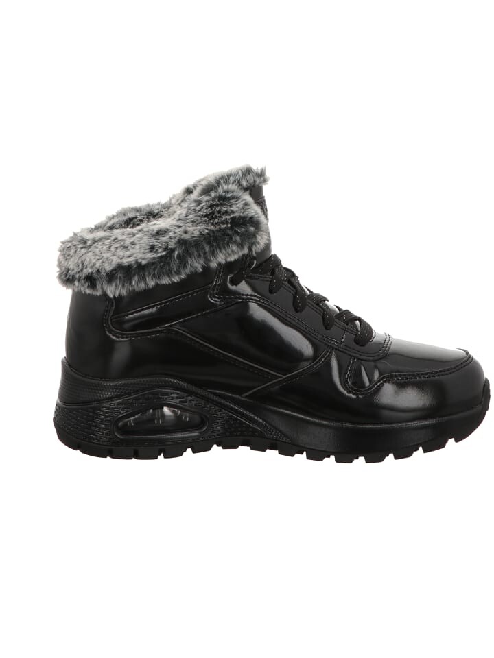 Ботинки женские Skechers зимние с искусственным мехом, черный — фото 4