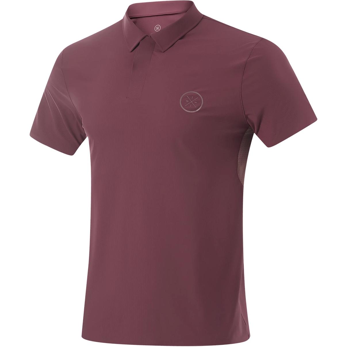 

Футболка поло мужская смешанного цвета темно-красная фиолетовая LiNing