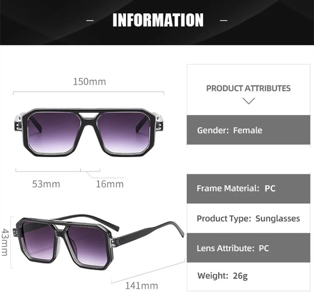 

Винтажные солнцезащитные очки с двойной перемычкой для женщин, роскошная оправа, солнцезащитные очки для женщин с защитой от УФ-излучения UV400 TVTBBVV, Blue