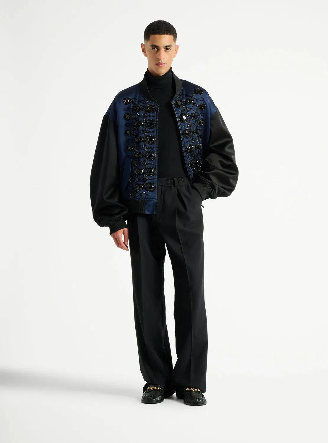 Водолазка PB из хлопка и шелка Balmain, черный — фото 2