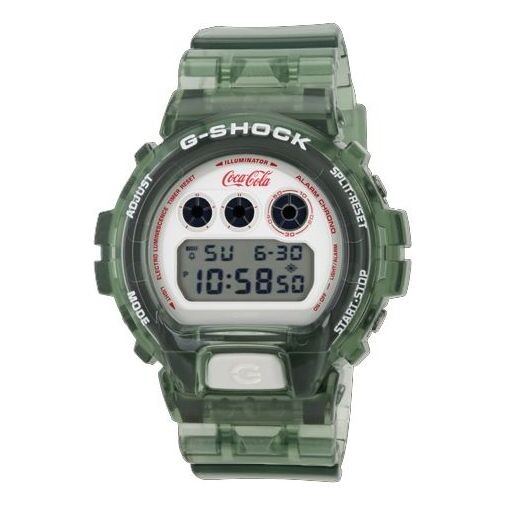 

Часы g-shock x coca-cola digital 'transparent green' Casio, зеленый