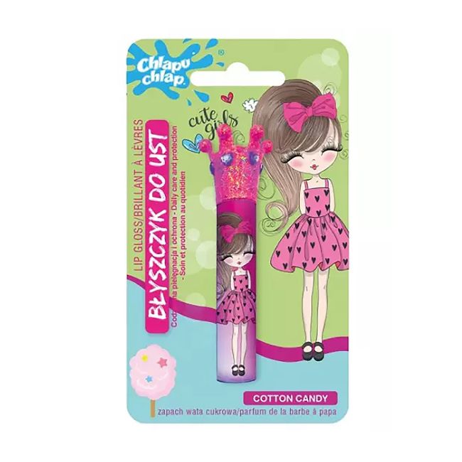 

Детский блеск для губ с ароматом сладкой ваты Chlapu Chlap, 1,8 мл