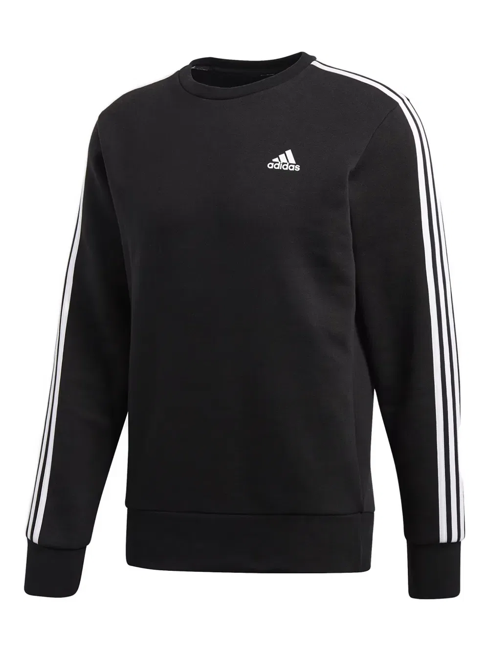 Толстовка с круглым вырезом и тремя полосками Adidas, черный