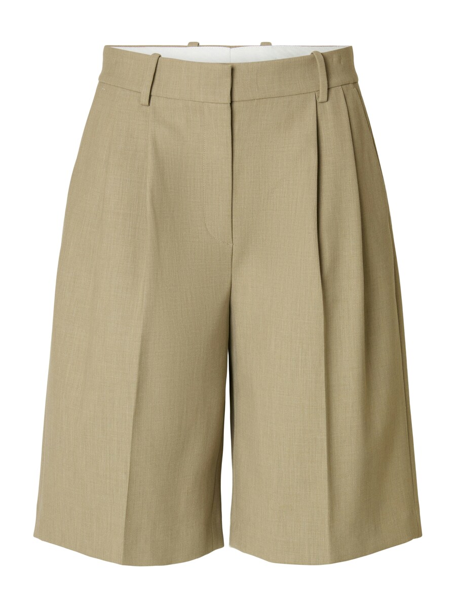 

Широкие брюки со складками спереди SELECTED SLFRITA, хаки