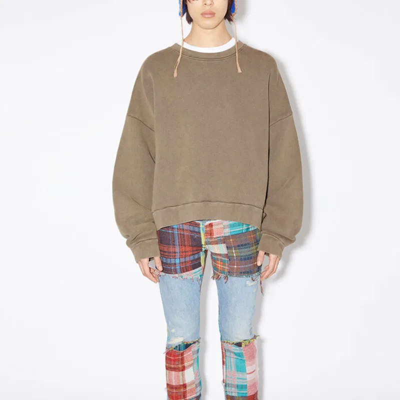Свитшот с нашивкой Acne Studios Dark Brown — фото 3