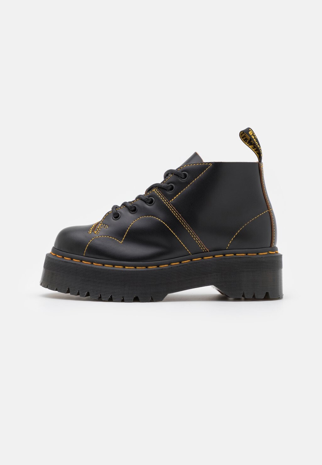 Ботильоны на шнуровке Dr. Martens на платформе, черный