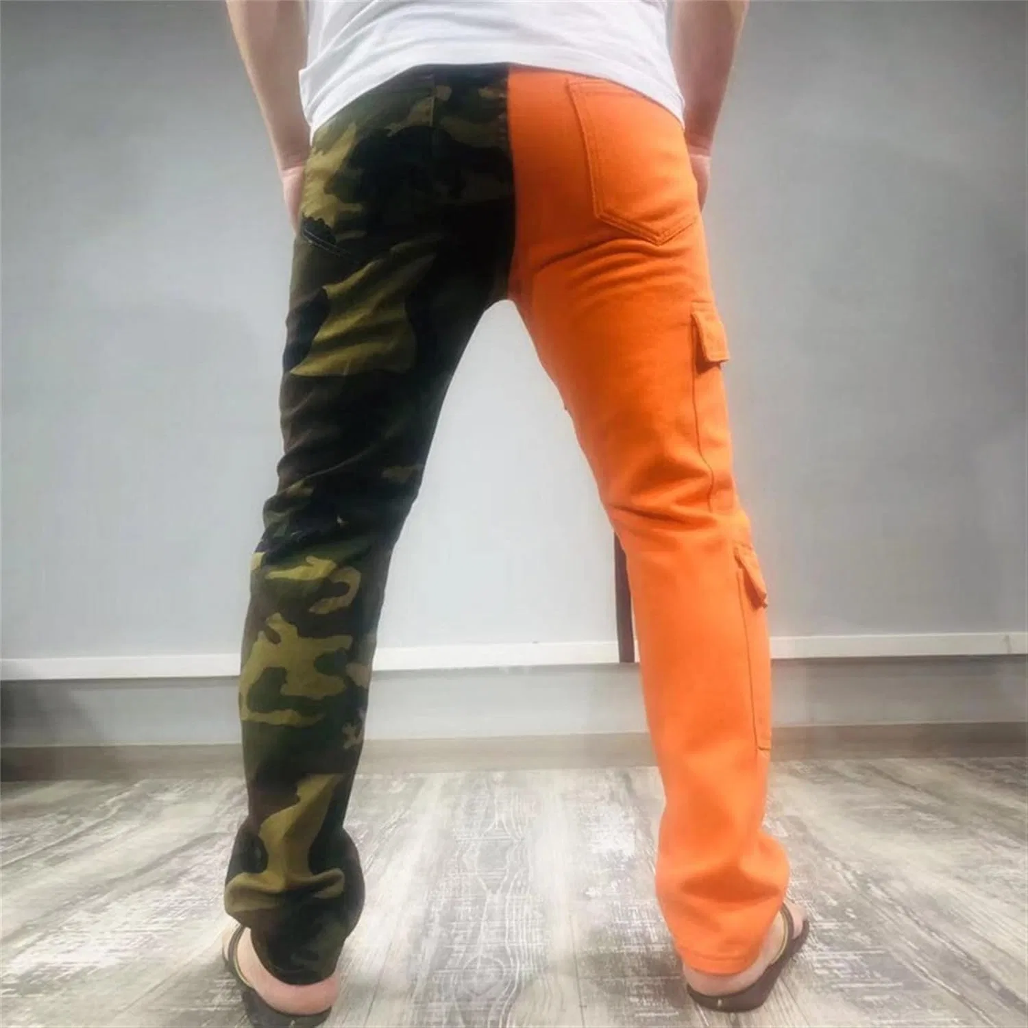 Джинсы камуфляжные Slim Fit, Orange Camo — фото 2