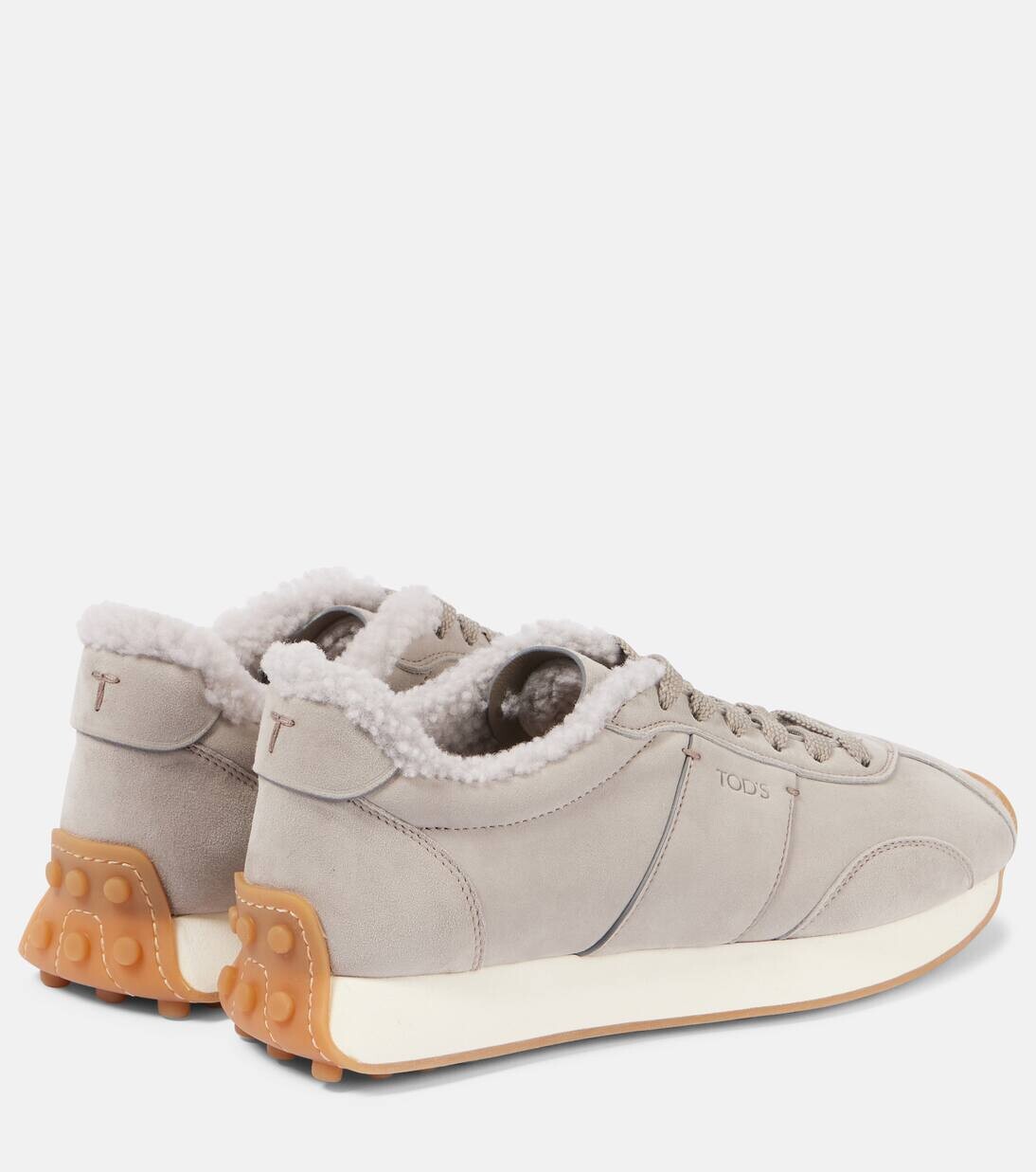 Кроссовки T Vintage из замши Tod'S, цвет grigio vapore — фото 2