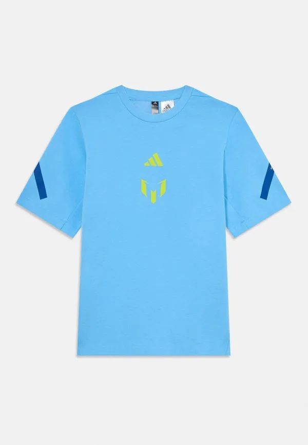 Футболка месси, детская, с принтом Adidas Performance, Semi Blue Burst/Semi Solar Yellow