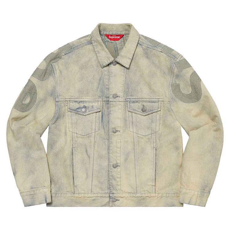 

Куртка Supreme Inset Logo Denim Trucker Jacket, Dirty