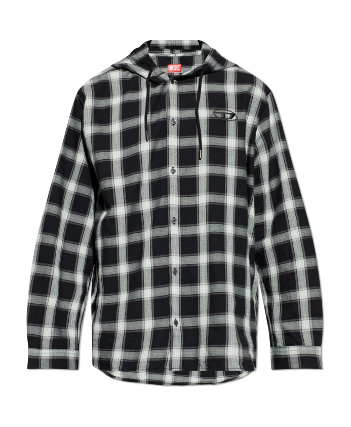 

Рубашка с капюшоном Diesel, серый