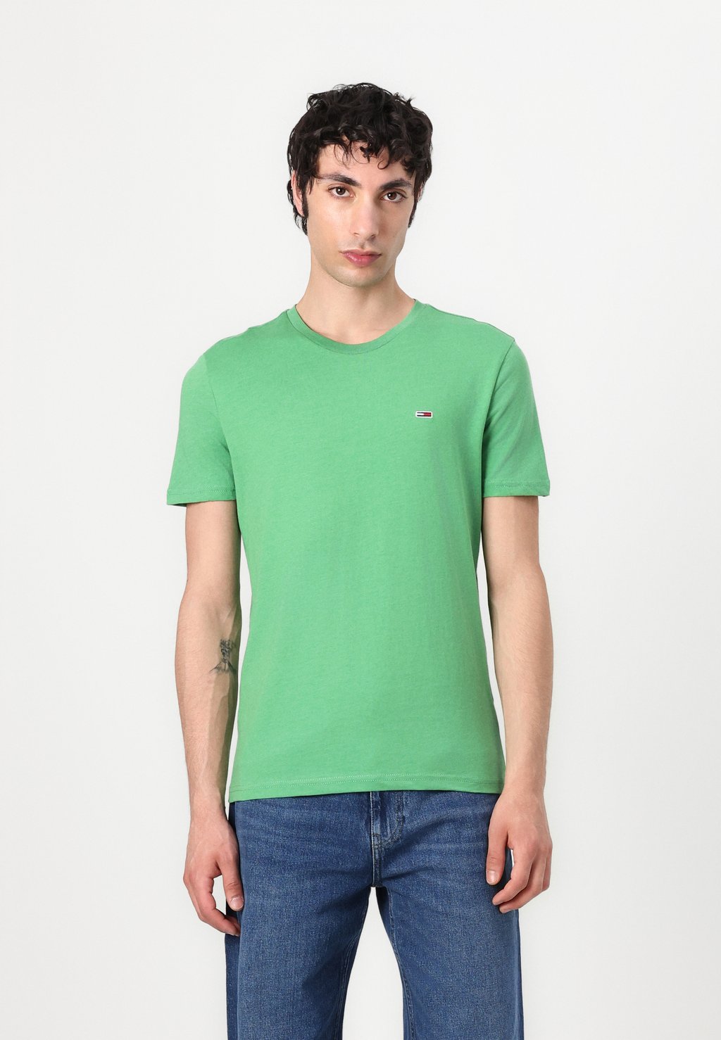 

Базовая футболка JASPE SLIM TEE Tommy Jeans, зеленый