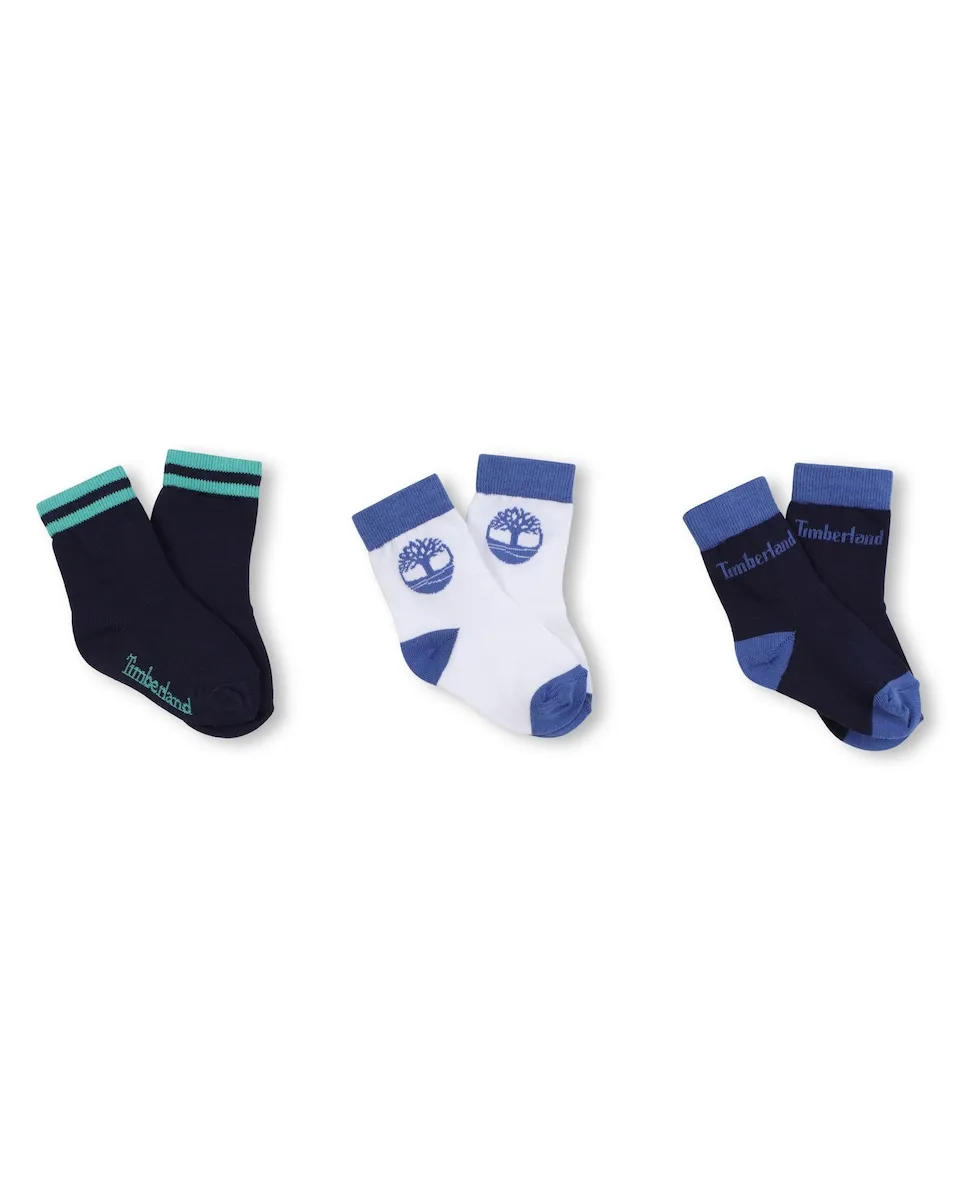 

Детские носки однотонного синего цвета Timberland