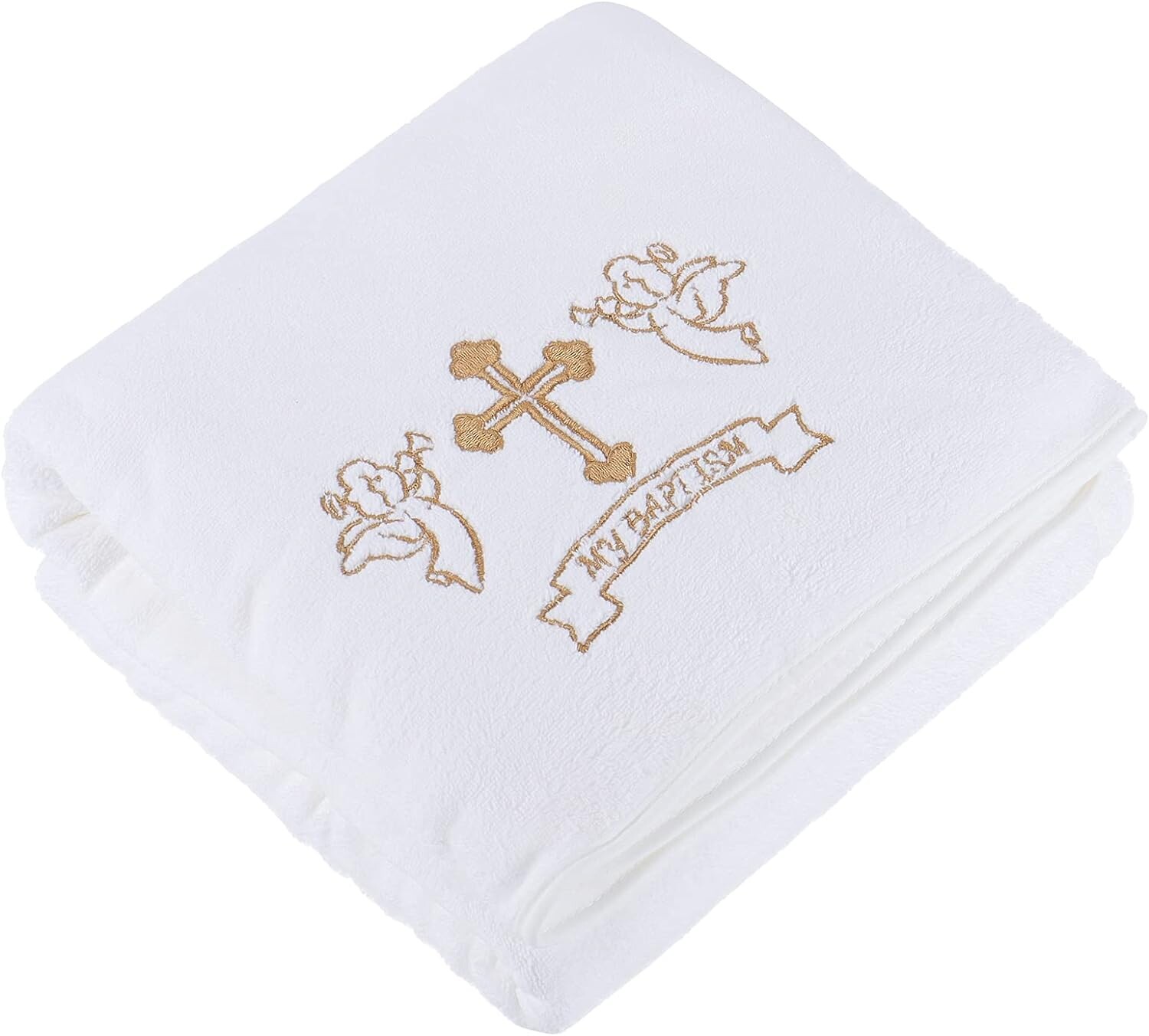 

Одеяло для крещения ребенка My Baptism Крещение Посвящение Белое одеяло для приема с вышитым крестом Мягкий теплый уютный коралловый флис премиум-класса для новорожденных, младенцев или малышей