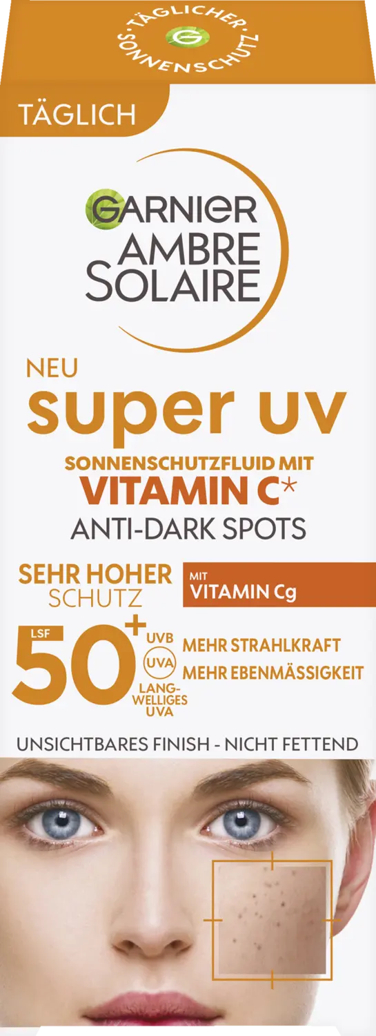 

Солнцезащитный крем Garnier Ambre Solaire Super UV Sonnenschutzfluid Anti-Dark-Spots LSF 50+