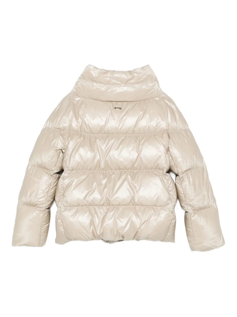 Стеганая куртка с воротником-воронкой Herno Kids, нейтральный — фото 2