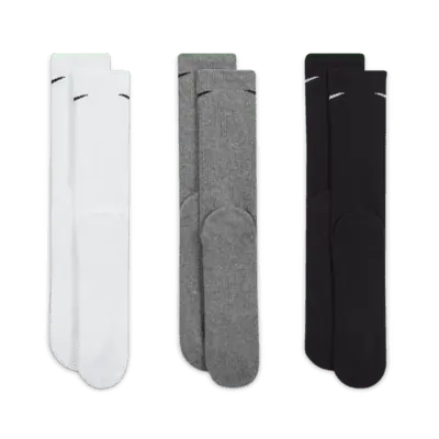 Носки Nike Everyday Plus Cushioned Training Crew (3 шт), разноцветный — фото 3