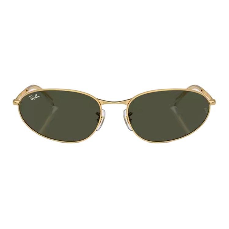 

RayBan Солнцезащитные очки Ray Ban RB3734 с овальной оправой, Gold Frame Green Lens