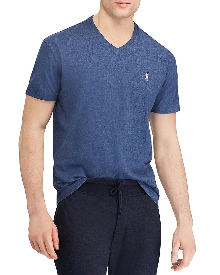 

Футболка классического кроя с V-образным вырезом Polo Ralph Lauren, Синий, Футболка классического кроя с V-образным вырезом Polo Ralph Lauren