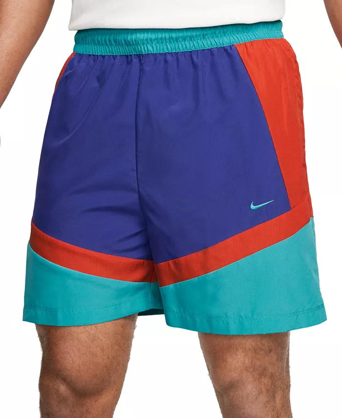 

Мужские баскетбольные шорты Icon Loose-Fit с цветными блоками, 6" Nike, фиолетовый