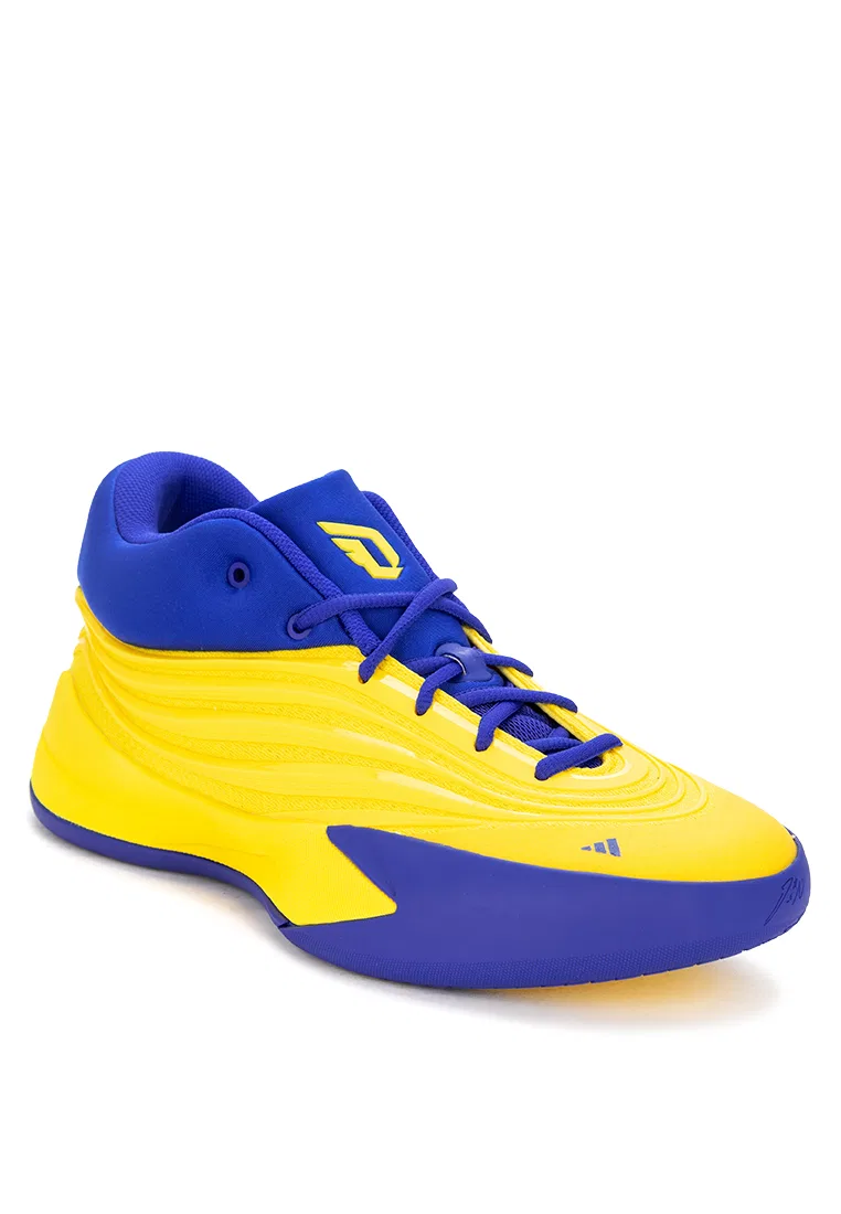 Кроссовки мужские спортивные, модель Dame X NU, Adidas, черный/желтый — фото 2