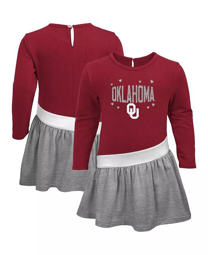 

Платье для девочек дошкольного возраста Crimson Oklahoma Sooners Heart to Heart French Terry Outerstuff