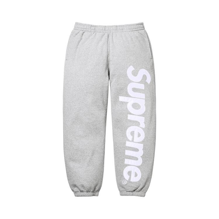 

Спортивные брюки Supreme Satin Appliqué Sweatpant, Heather Grey