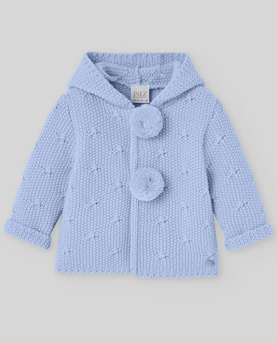 

Вязаная детская курточка из коллекции Semilla PAZ Rodríguez, светло-голубой