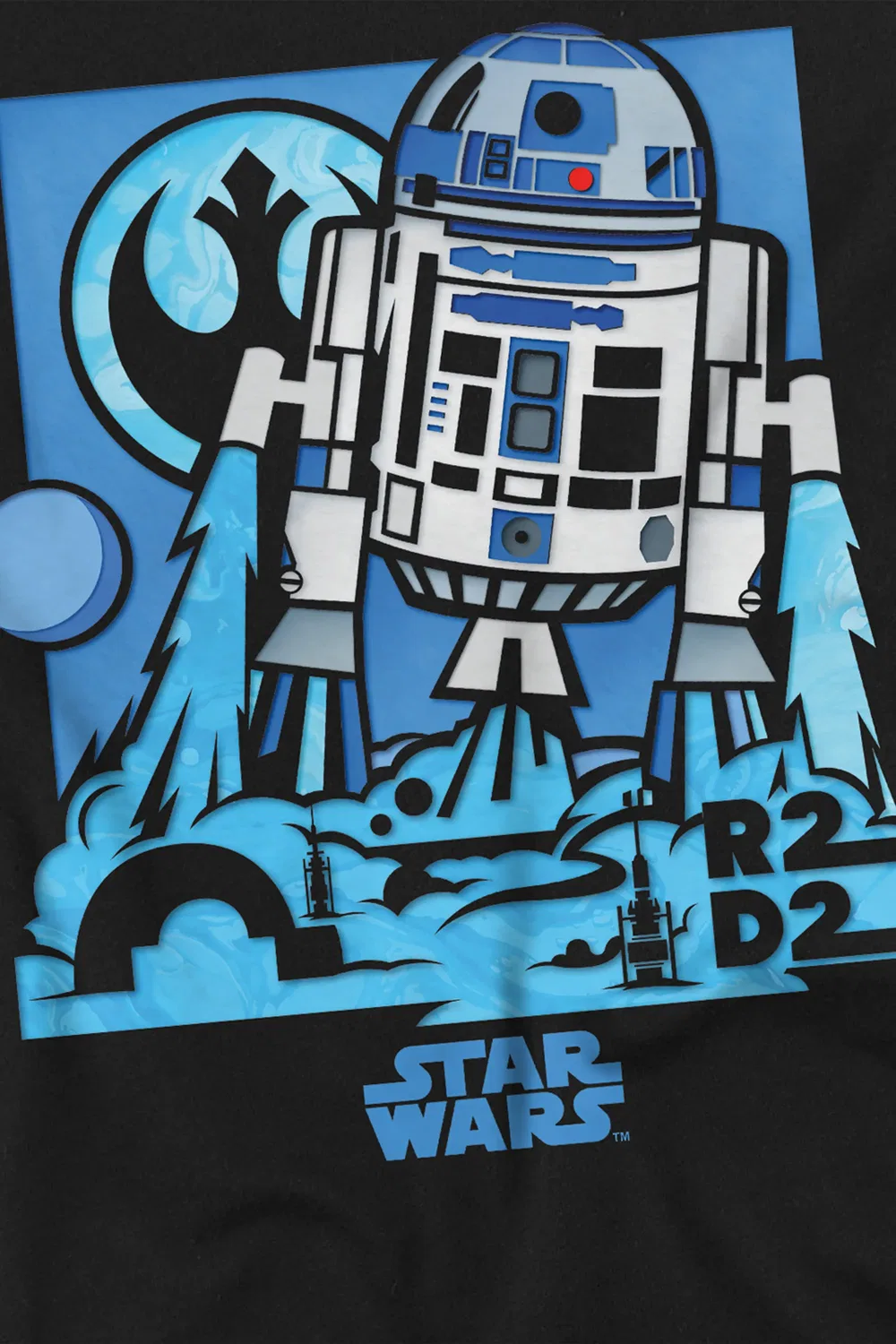 Детский свитшот с R2D2 Star Wars, черный — фото 2