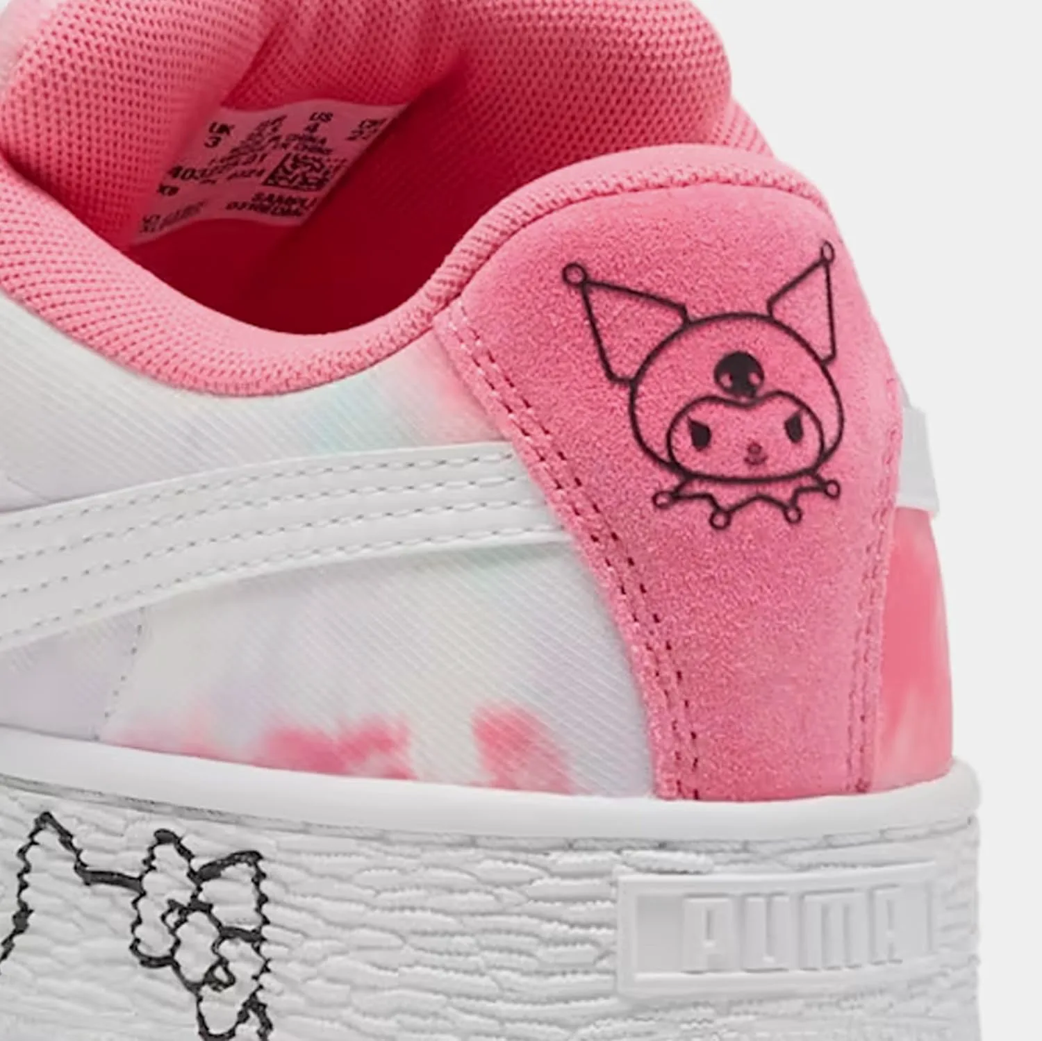 Детские кроссовки PUMA для девочек Hello Kitty and Friends из замши XL - повседневные, розовые, розовый — фото 4