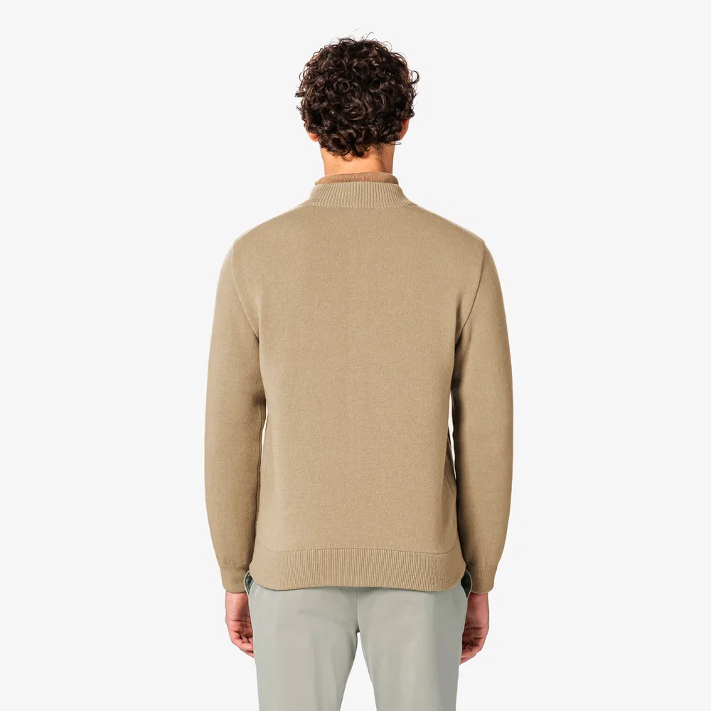 Мужской двусторонний кардиган-стадион, бежевый, от Lacoste — фото 3
