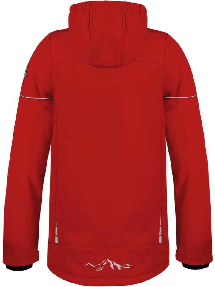 Детская куртка софтшелл Galway красного цвета Normani Outdoor Sports — фото 3
