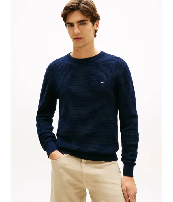 Сезонный свитер regular fit Tommy Hilfiger, темно-синий