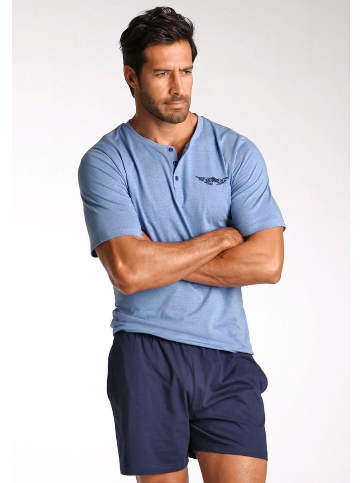 

Пижама AUTHENTIC LE JOGGER, цвет blau-meliert-marine