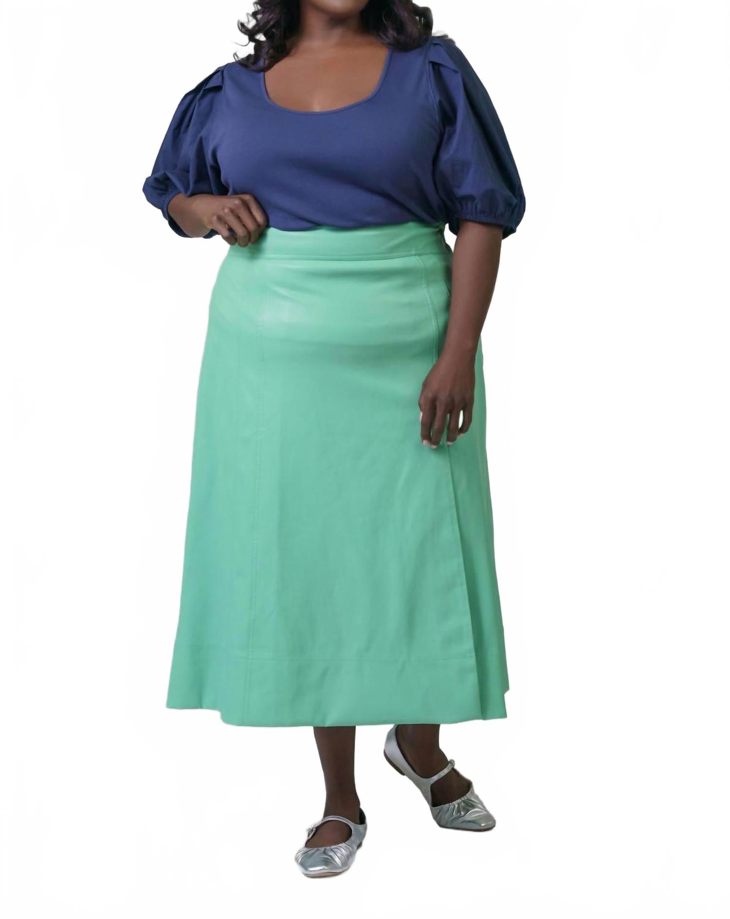 

Арго Миди Юбка - Плюс в цвете мята Tanya Taylor, мятный