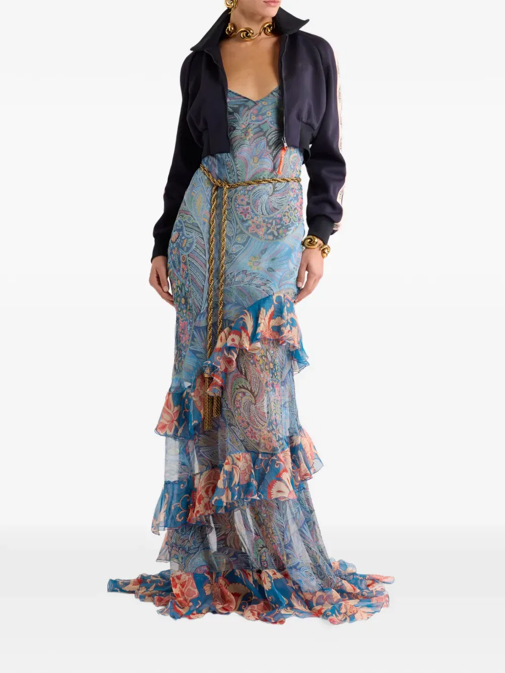 Толстовка с застежкой-молнией Etro, синий — фото 2