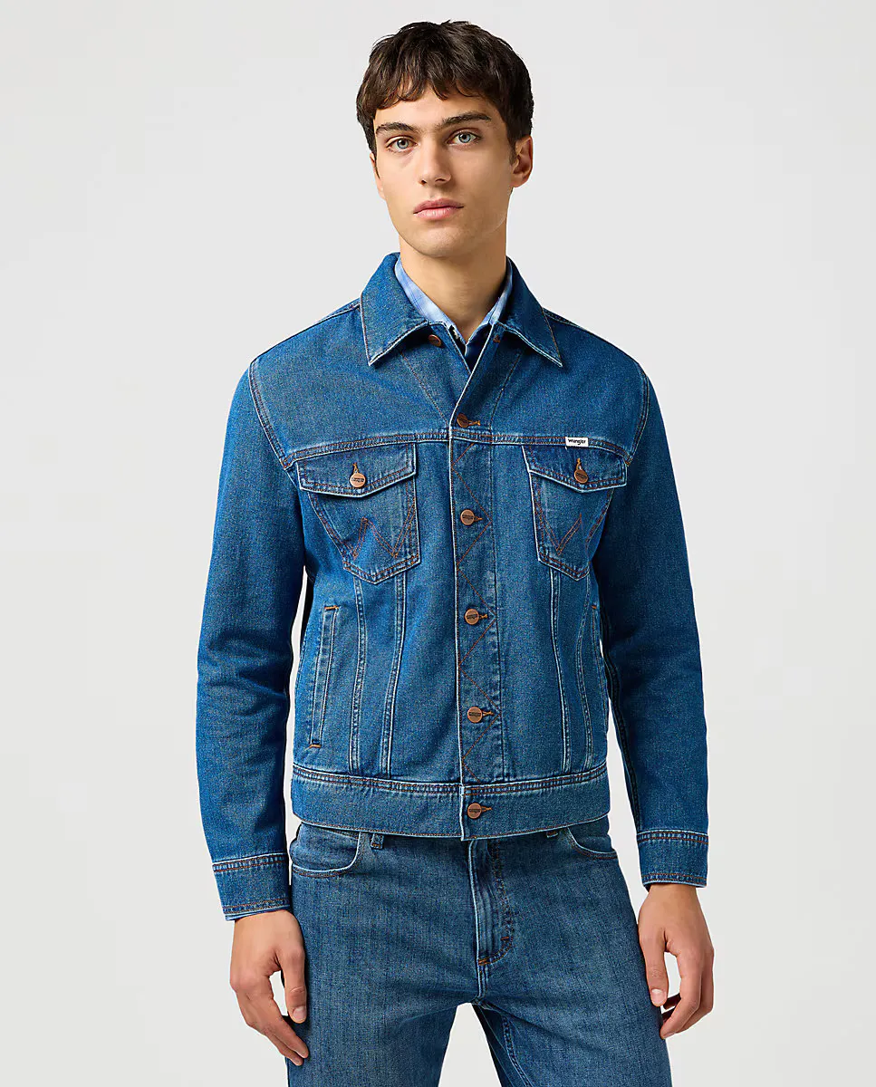 

Мужская джинсовая куртка Stonewash Wrangler, индиго